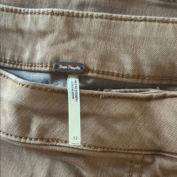 Free People Tan Asymmetrical Mini Skirt - Picture 2 of 2